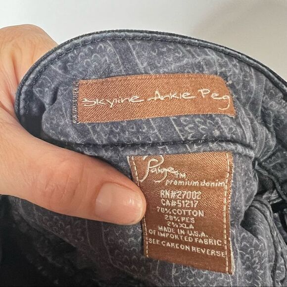 Paige Skyline Ankle Peg Jeans Black Wash - Picture 9 of 11